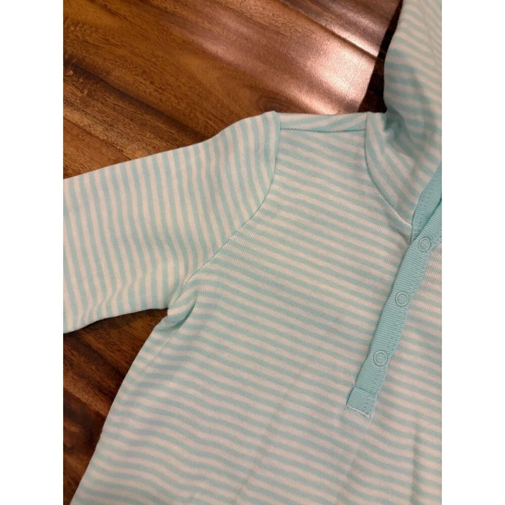 Primary Striped Hooded Rompers, size 18-24 months